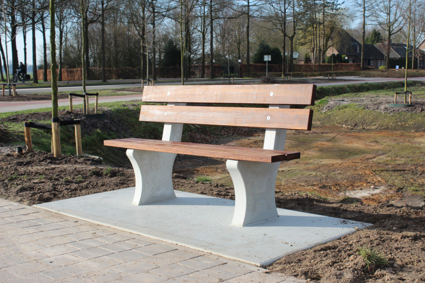 Park Bænk med Bundplade