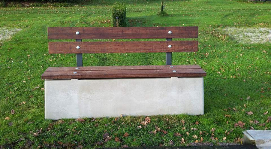 Luksus Betonbænk med Ryglæn
