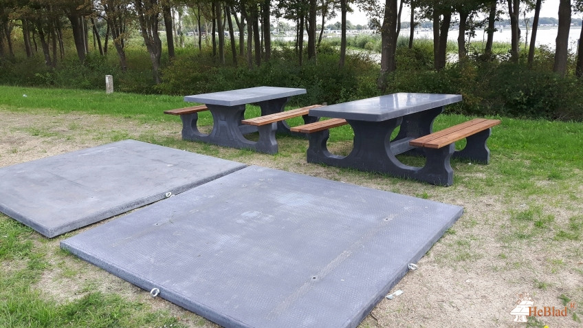 Luksus Bordbænk Kørestolvenlig Antracit-Beton