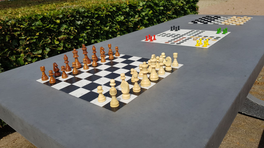 Luksus Multi Gaming bord (1-3-2) antracit-Beton