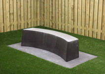 Betonbænk Standard Oval i Antracit-Beton