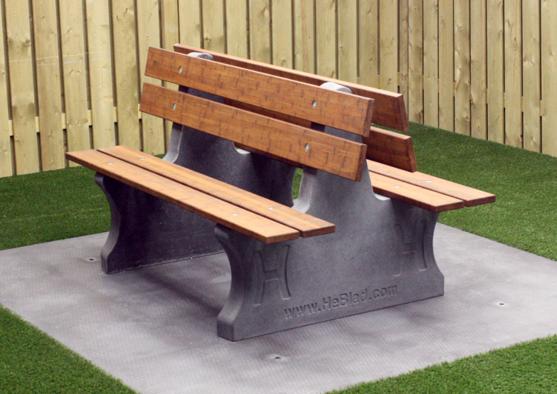 Beton Parkbænk Duo Antracit-Beton