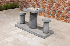 Beton Backgammon bord antracit-beton 2 personer
