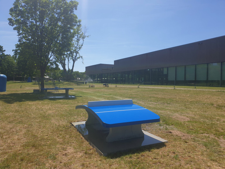 Fodvolleyballbord blå