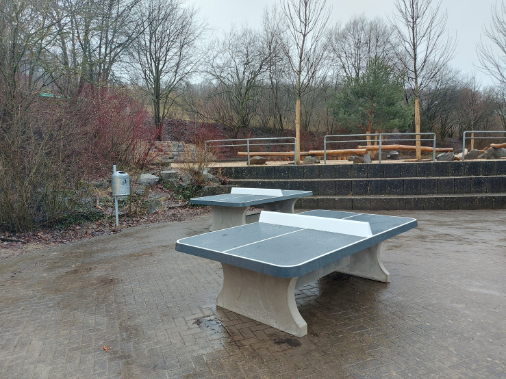Afrundet Bordtennisbord Antracit