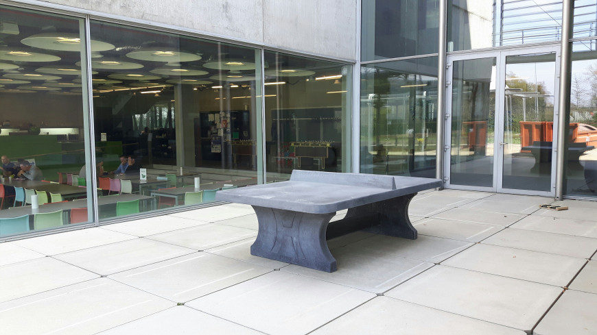 Afrundet Bordtennisbord Antracit-Beton