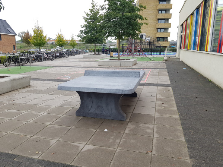 Afrundet Bordtennisbord Antracit-Beton