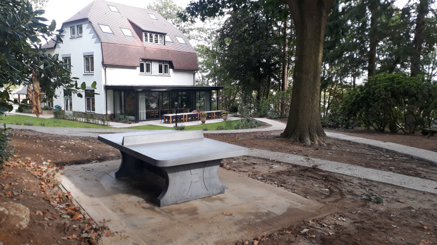 Afrundet Bordtennisbord Antracit-Beton