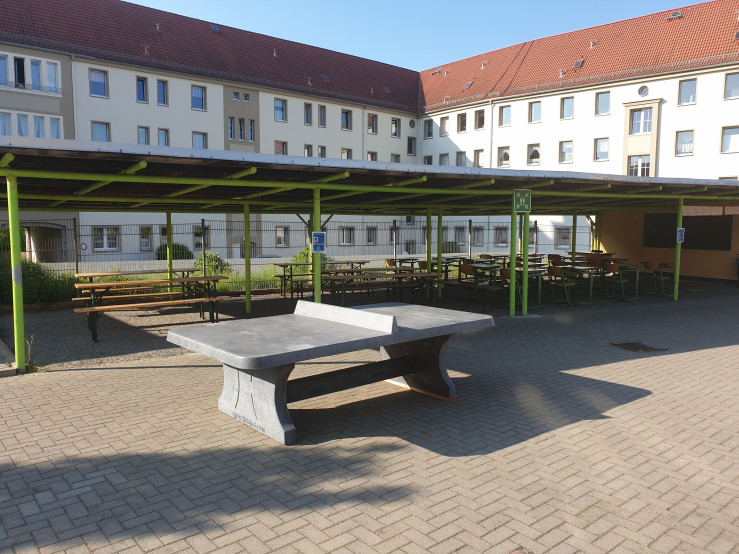 Afrundet Bordtennisbord Antracit-Beton