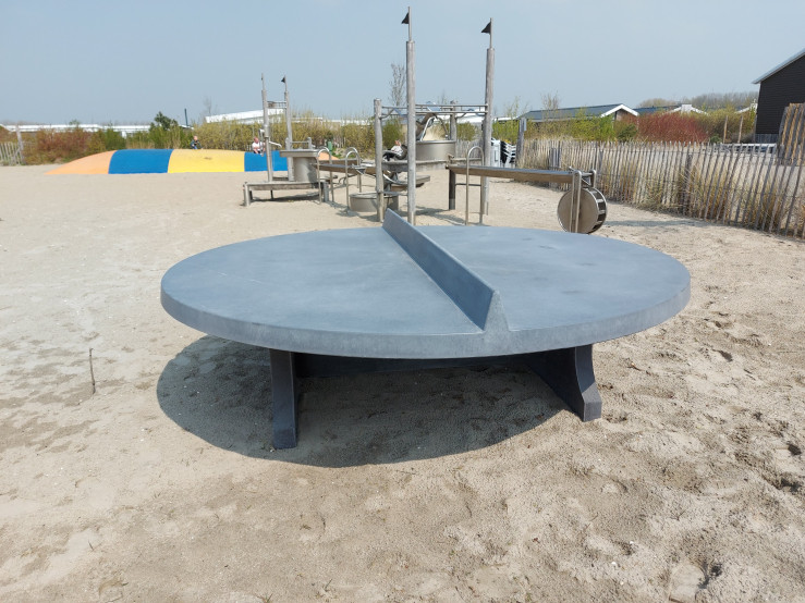 Rundt Bordtennisbord Antracit-Beton
