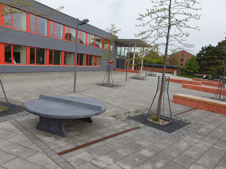 Rundt Bordtennisbord Antracit-Beton