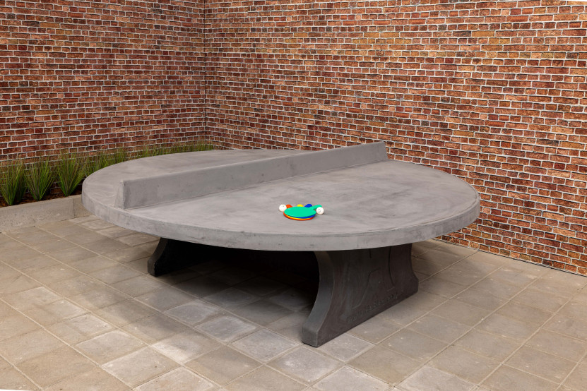 Rundt Bordtennisbord Antracit-Beton