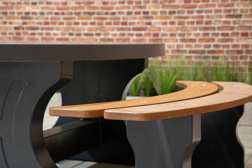 Sæt med ovale bambusplanker