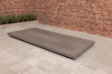 Bundplade til Betonbænk Antracit Beton