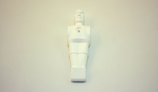 Fodboldfigur hvid plastic