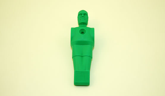 Fodboldfigur grøn plastic