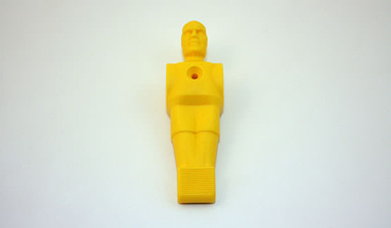 Fodboldfigur gul plastic