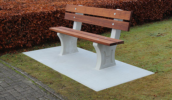 Park Bænk med Bundplade