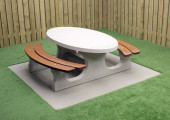 Luksus, oval bordbænk