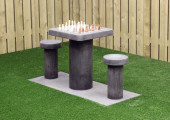 Beton Skakbord Antracit-Beton 2 personers