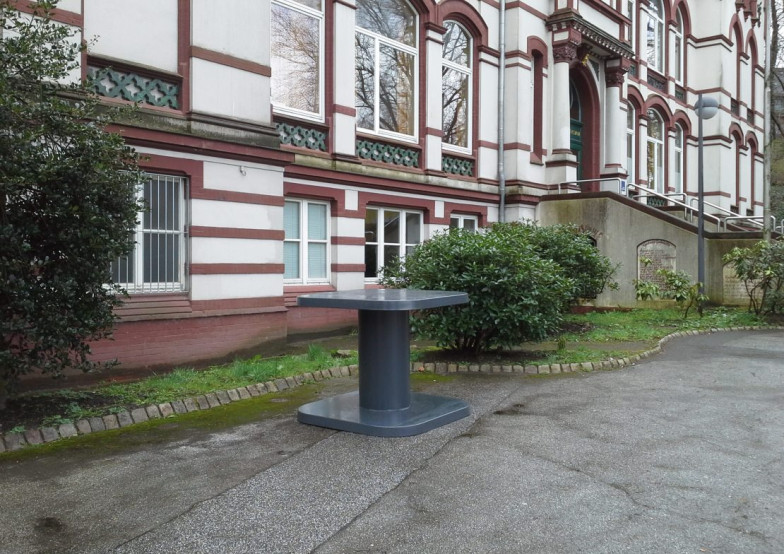 HeBlad Ståbord Rå Antracit 