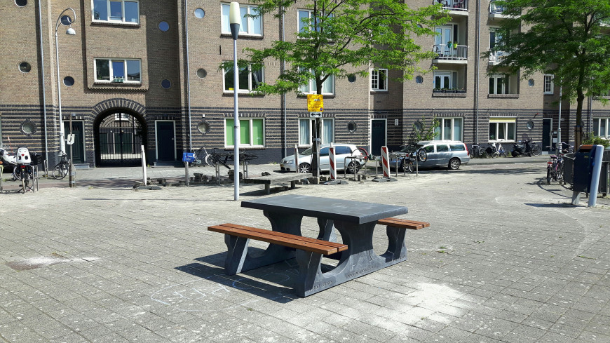 Luksus Bordbænk Antracit-Beton