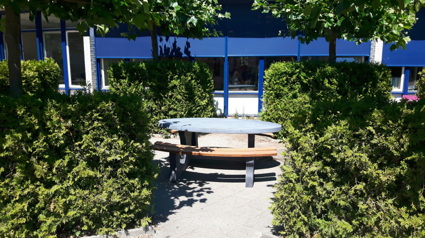 Luksus Oval Betonbænk Antracit-Beton